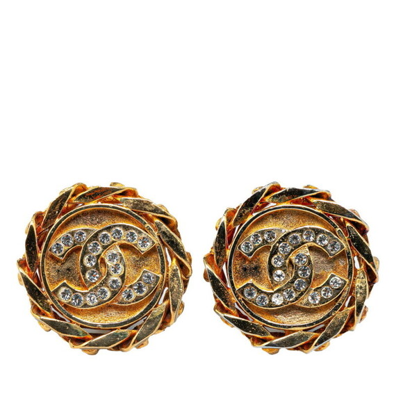 CHANEL Gold Coco Mark Earrings - Picture 1 of 7